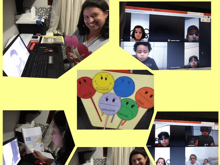 Aulas virtuais com o Infantil e Fund. I