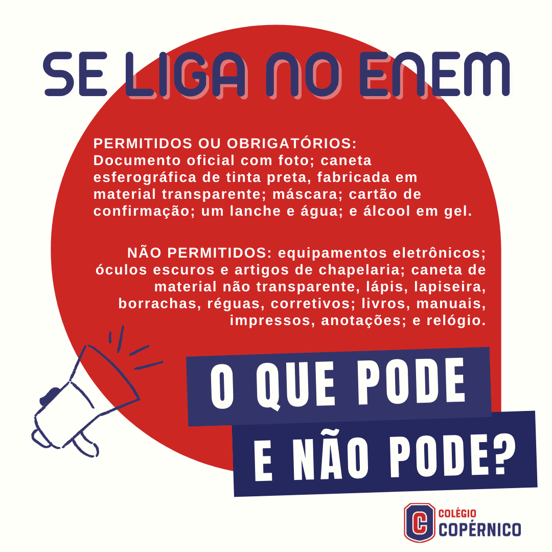 O que pode e o que não pode no ENEM