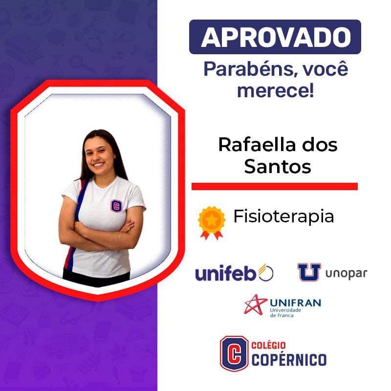 Alunos aprovados do Colégio Copérnico