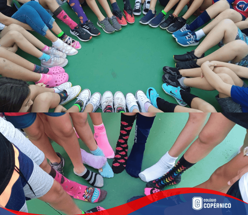 Alunos do 5° ano B realizam ação para promover a conscientização